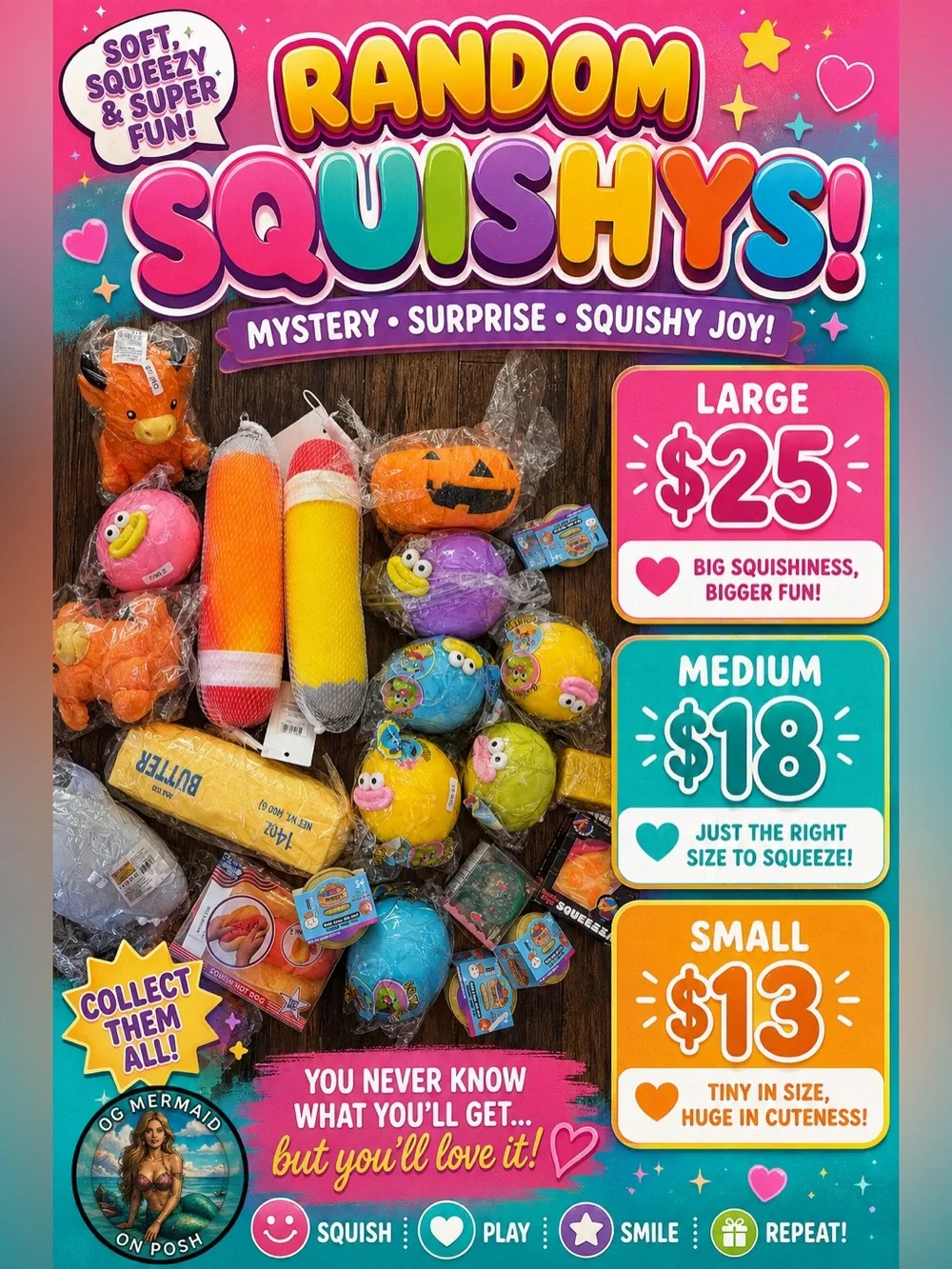 Squishy Toys for Anyone , Stress relief NIP, Price for one 1️⃣ 🧸